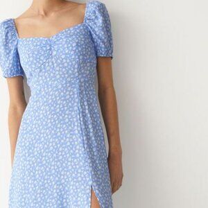 Periwinkle Floral & Other Stories Puffed Sleeve  Dress